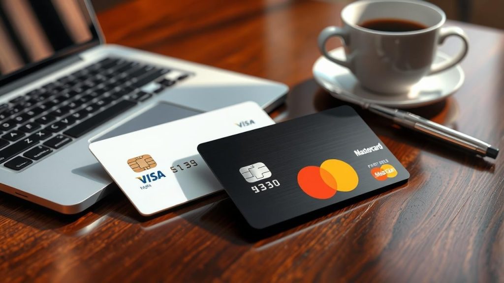 Visa and Mastercard credit cards