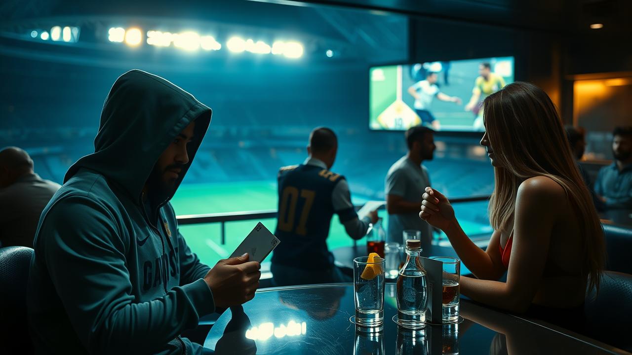 Boy and girl sitting in a stadium