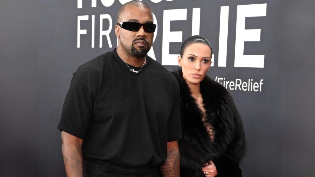 Kanye West with wife Bianca Censori